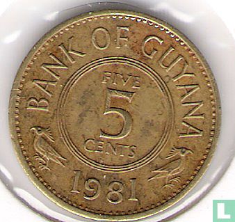 Guyana 5 cents 1981 - Image 1