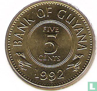 Guyana 5 cents 1992 - Image 1