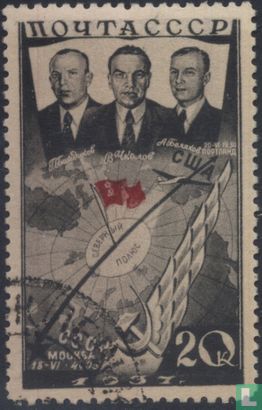 First Polar Flight USSR-USA 
