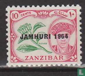 Opdruk "JAMHURI 1964"
