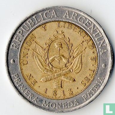 Argentinien 1 Peso 1995 (mit B - PROVINGIAS) - Bild 2