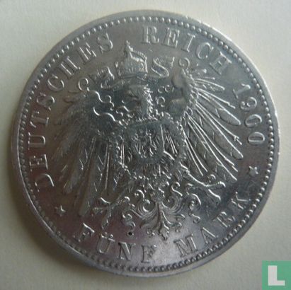 Bavaria 5 mark 1900 - Image 1