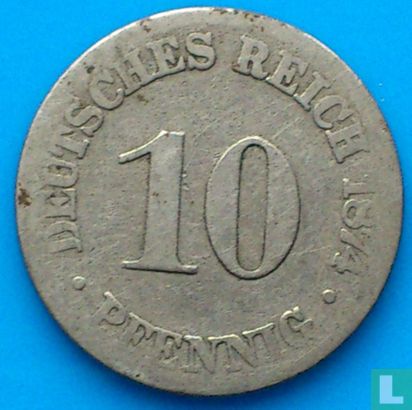 German Empire 10 pfennig 1874 (C) - Image 1