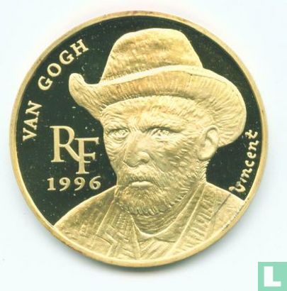 Frankrijk 100 francs / 15 euro 1996 (PROOF) "Vincent Van Gogh - self portrait" - Afbeelding 1