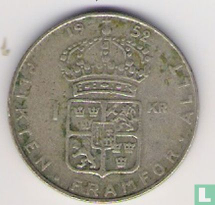 Sweden 1 krona 1952 - Image 1
