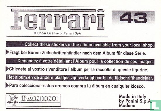 Ferrari Panini      - Afbeelding 2