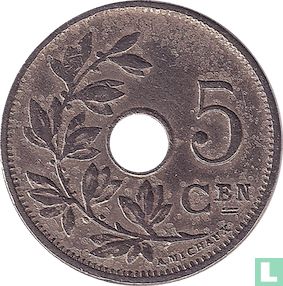 Belgien 5 Centime 1924/14 - Bild 2