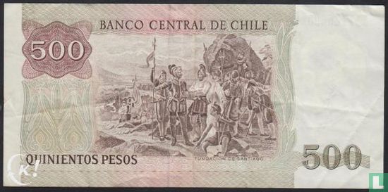 Chili 500 Pesos 1992 - Afbeelding 2