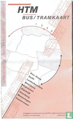 HTM Bus / Tramkaart 1989