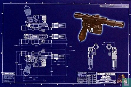 Han Solo Blaster Blueprint - Afbeelding 2