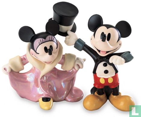 WDCC Mickey and Minnie Mouse "Top Hat and Tails" (Mickey) and "All Dolled Up" (Minnie)