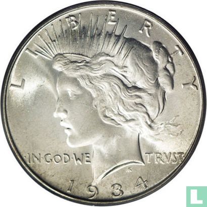United States 1 dollar 1934 (D - type 3) - Image 1