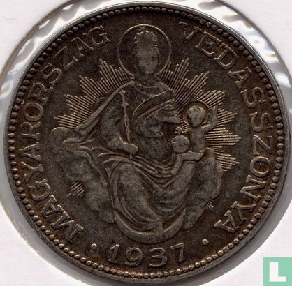 Hongarije 2 pengö 1937 - Afbeelding 1