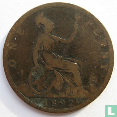 United Kingdom 1 penny 1892 - Image 1