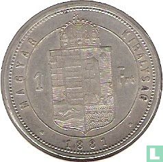 Hongrie 1 forint 1881 - Image 1