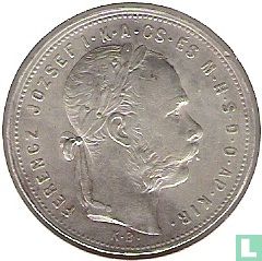 Hongarije 1 forint 1881  - Afbeelding 2