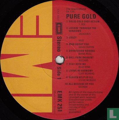 Pure Gold on EMI: 20 Hits by the Original Artists - Image 3