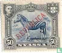 Zebra, with double overprint