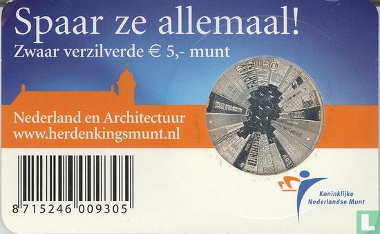 Pays-Bas 5 euro 2008 (coincard) "Architecture in the Netherlands" - Image 2