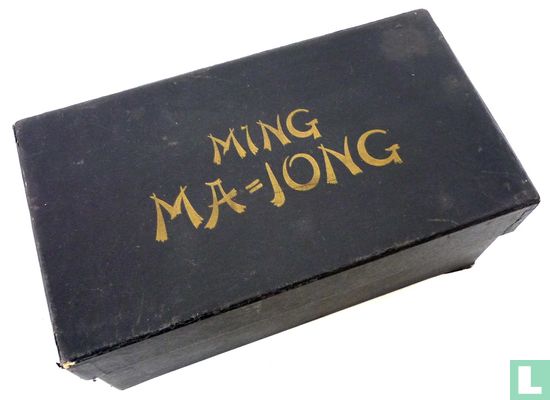 Mah Jongg Amerikaans Algemeen Zwart kartonnen 5-laden doos Ming Ma-Jong - Image 1
