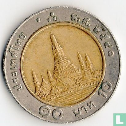 Thaïlande 10 baht 1998 (BE2541) - Image 1