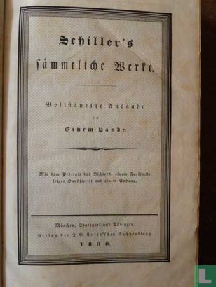 Schiller's sämmtliche Werke. Vollständige Ausgabe in einem Bande. - Afbeelding 3