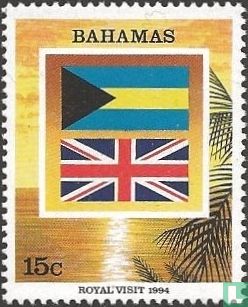 Flags of the Bahamas and of Great Britain