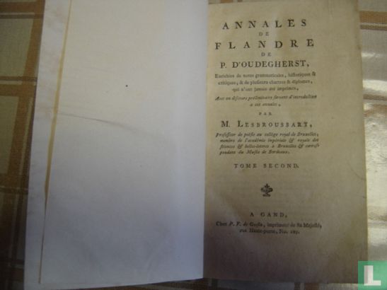 Annales de Flandre de P. d'Oudegherst tome 2 - Image 3