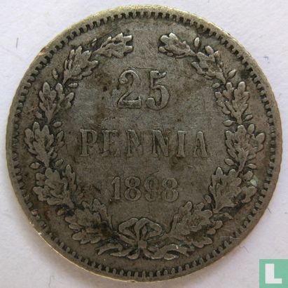 Finlande 25 penniä 1898 - Image 1