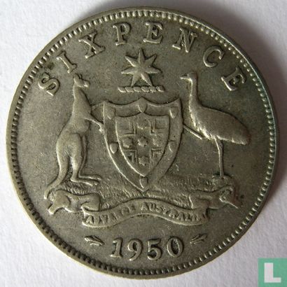 Australien 6 Pence 1950 - Bild 1