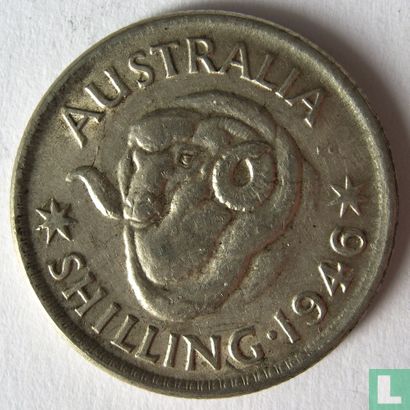 Australie 1 shilling 1946 (Melbourne) - Image 1