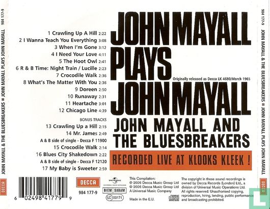 John Mayall Plays John Mayall - Afbeelding 2