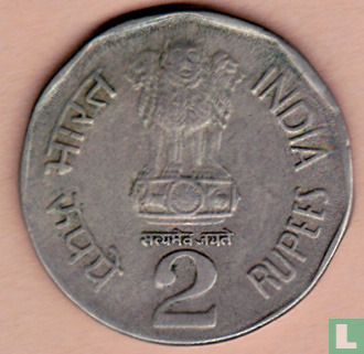 Inde 2 roupies 1995 (Calcutta) - Image 2
