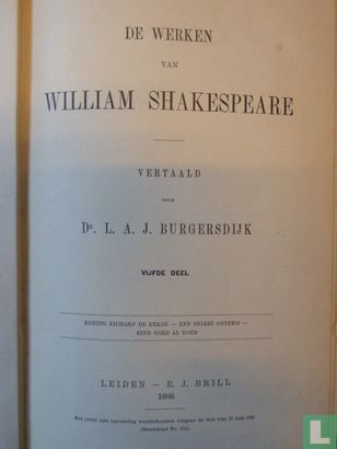 De werken van William Shakespeare 5 - Image 3