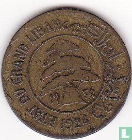 Lebanon 5 piastres 1924 - Image 1