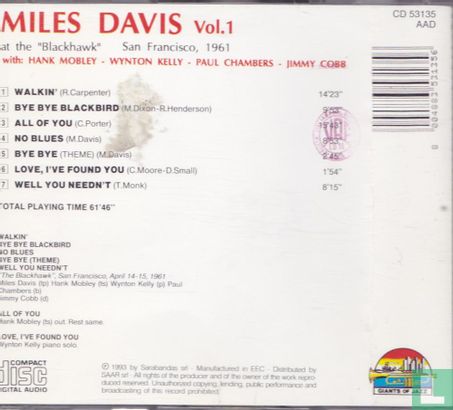 Miles Davis at the Blackhawk Vol. 1  - Afbeelding 2