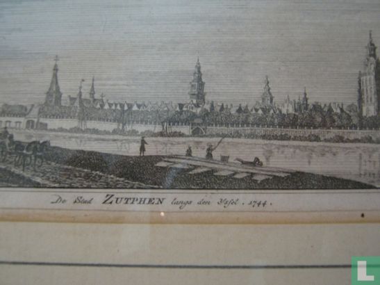 De stad Zutphen langs de IJssel, 1744 - Afbeelding 2