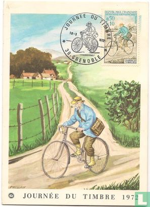 Postman on a bicycle - Image 1