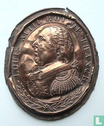 Medaillon "Louis XVIII Roi de France" - Afbeelding 1