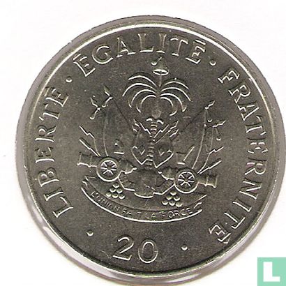 Haïti 20 centimes 1986 - Image 2