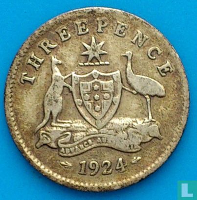 Australië 3 pence 1924 - Afbeelding 1