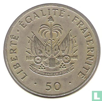 Haïti 50 centimes 1986 - Afbeelding 2