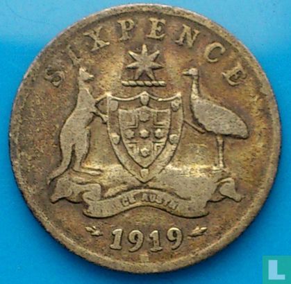 Australie 6 pence 1919  - Image 1
