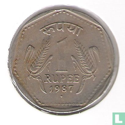 India 1 rupee 1987 (Bombay) - Image 1