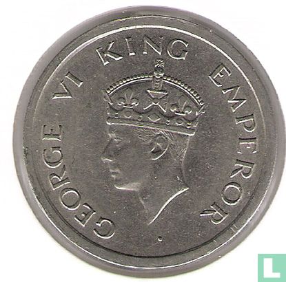 British India 1 rupee 1947 (Lahore) - Image 2