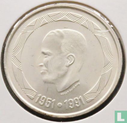 België 500 francs 1991 (FRA) "40 years Reign of King Baudouin" - Afbeelding 2