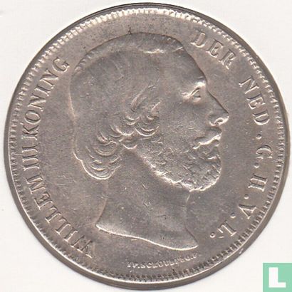Nederland 2½ gulden 1861 (type 2) - Afbeelding 2