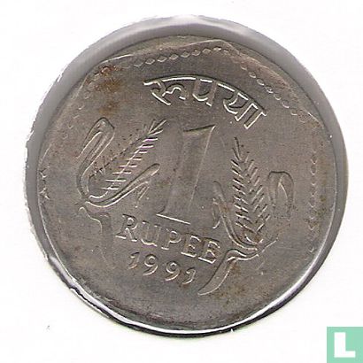 Indien 1 Rupee 1991 (Calcutta) - Bild 1