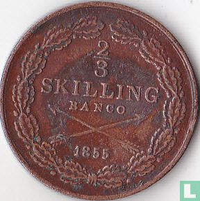 Zweden 2/3 skilling banco 1855 - Afbeelding 1