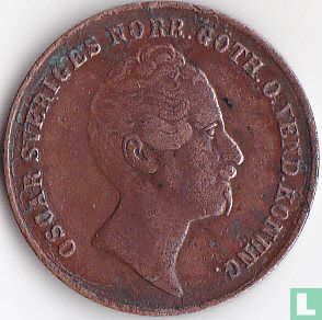 Zweden 2/3 skilling banco 1855 - Afbeelding 2
